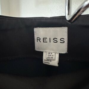 Reiss Black Satin Pants